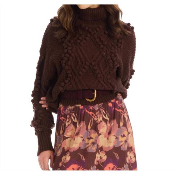 NEW ALLISON NEW YORK daphne oversized sweater in espresso